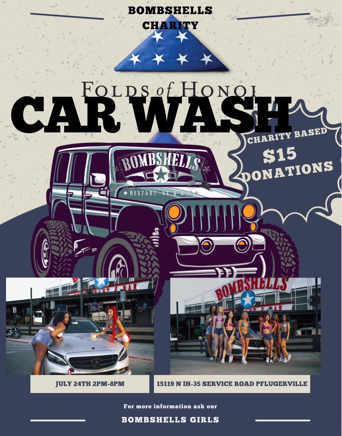 Bombshells Charity Car Wash