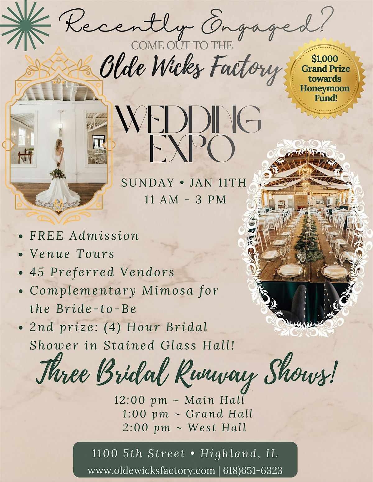 Olde Wicks Factory Wedding Show | Bride Registration (1\/11\/26)