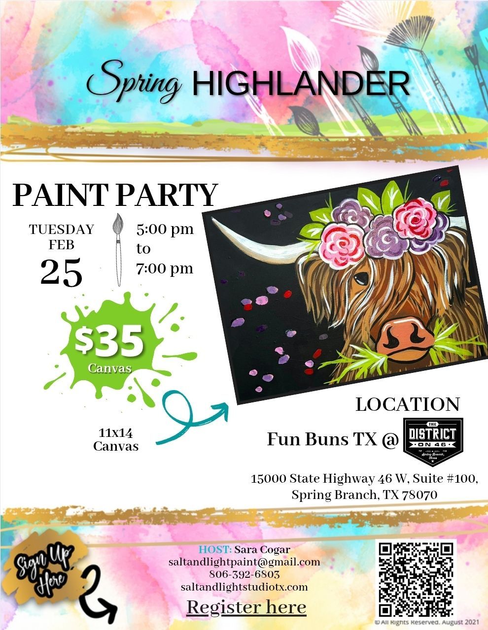 Spring Highlander Paint party!