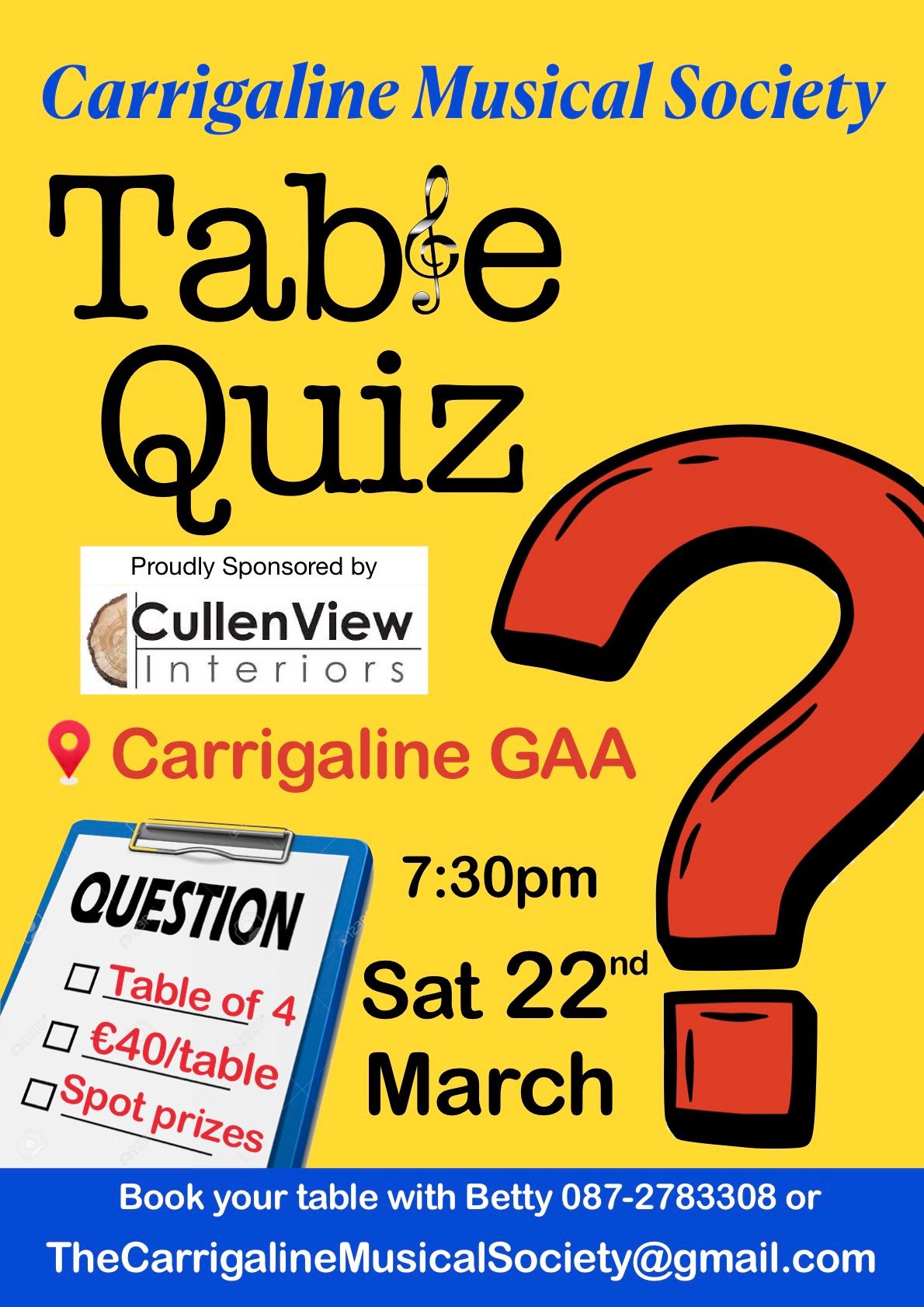 Fundraising Table Quiz