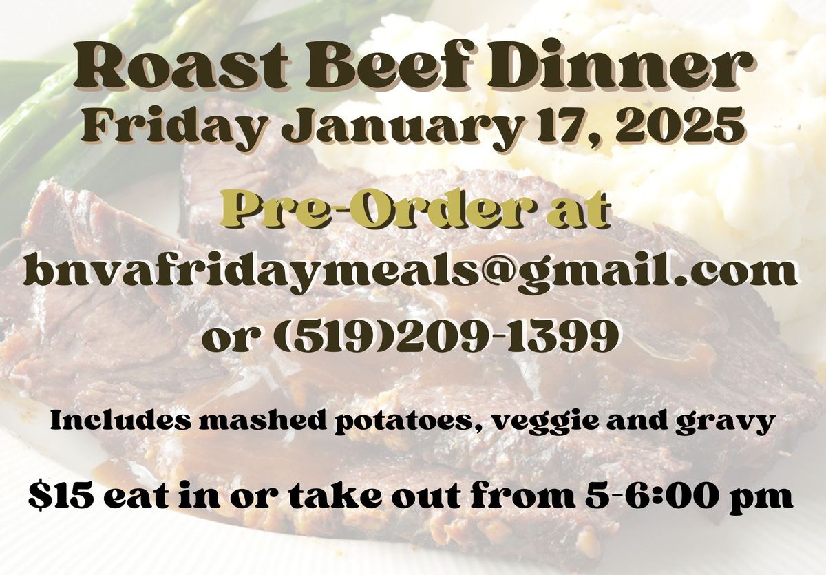 $15 Roast Beef, Mashed Potatoes & Hot Veggie