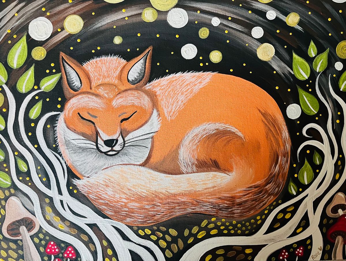 FAMILY-FRIENDLY PAINT DAY (6+ yrs.): "Sleeping Fox"_Chesterville