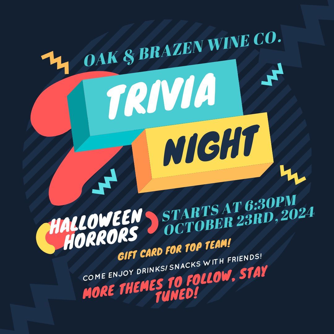 Trivia Night at The Winery! (Halloween Horrors) COSTUME NIGHT!