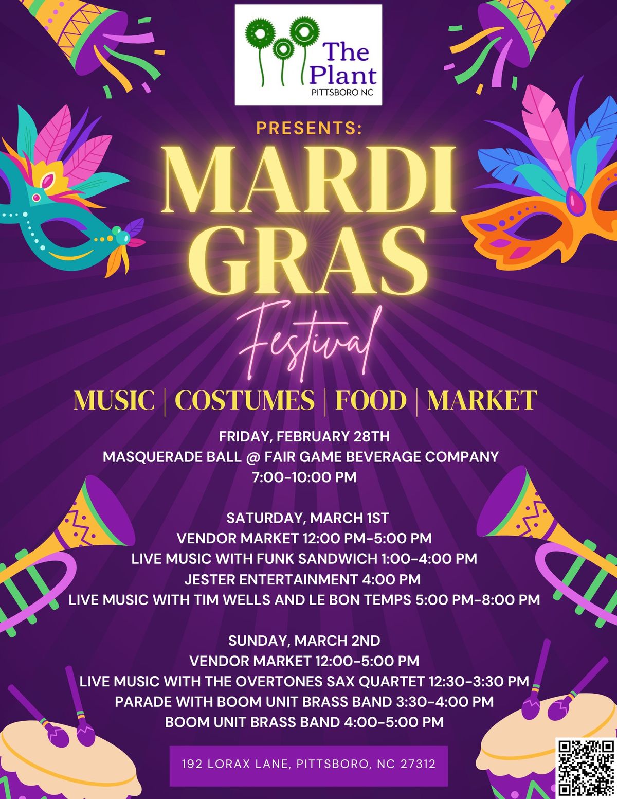 Mardi Gras @ The Plant!