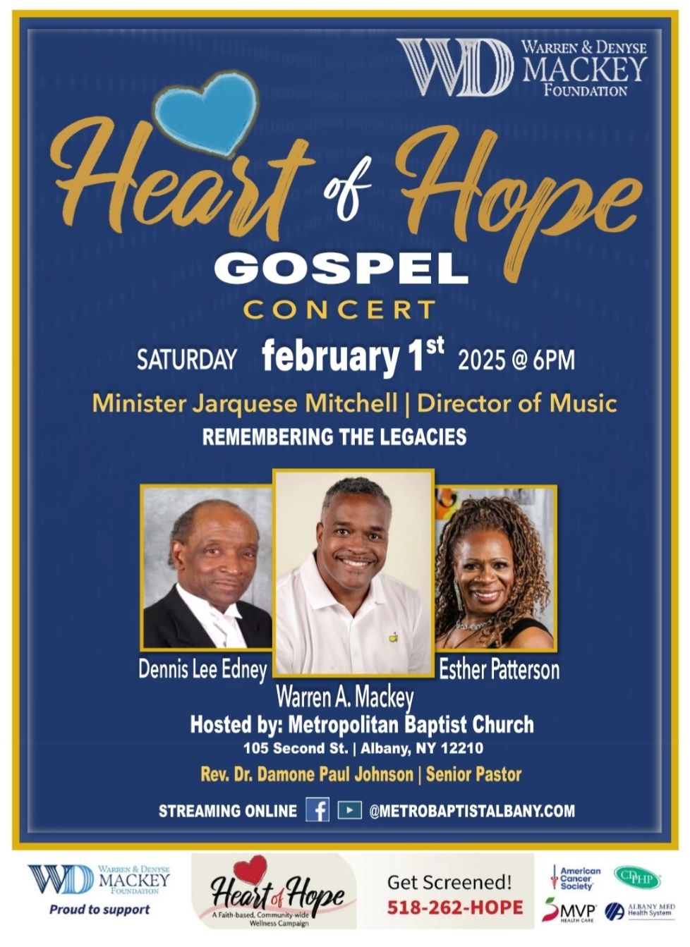 Heart of Hope Gospel Concert honoring legacies of Dennis Edney, Warren Mackey  Esther Patterson