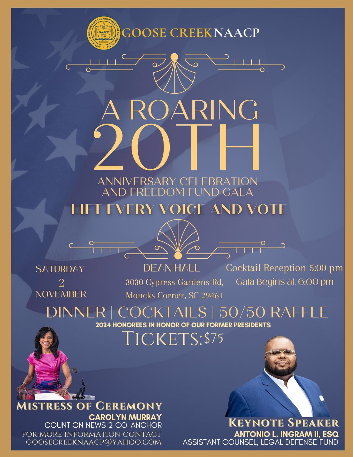 NAACP Goose Creek 2024 Freedom Fund: Lift Every Voice and Vote