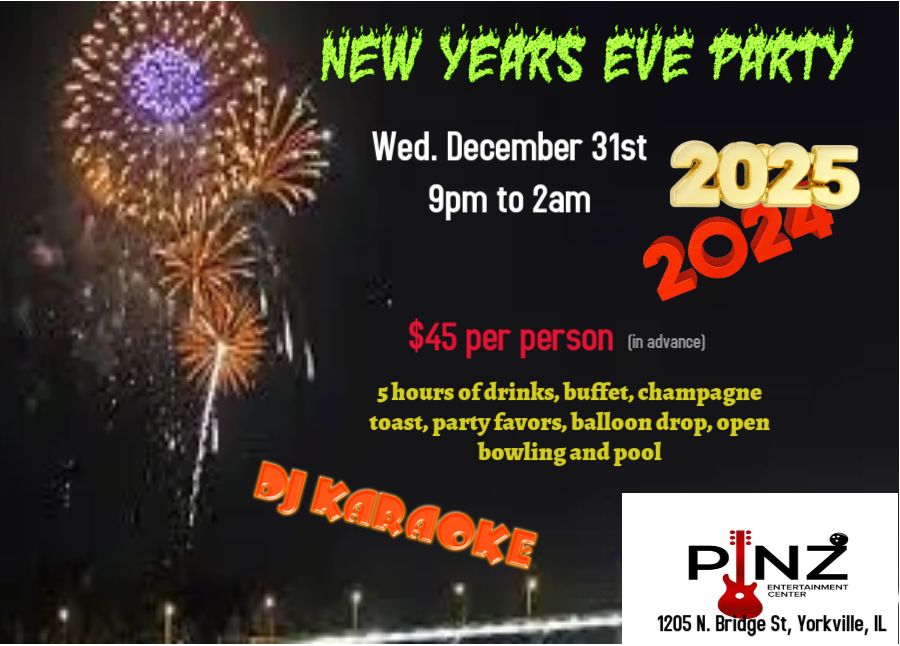 Annual New Years Eve at Pinz!