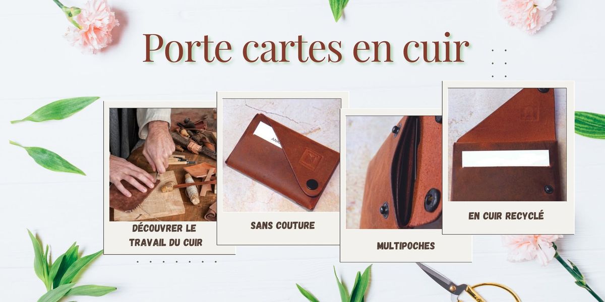 Initiation cuir : R\u00e9aliser un porte-cartes