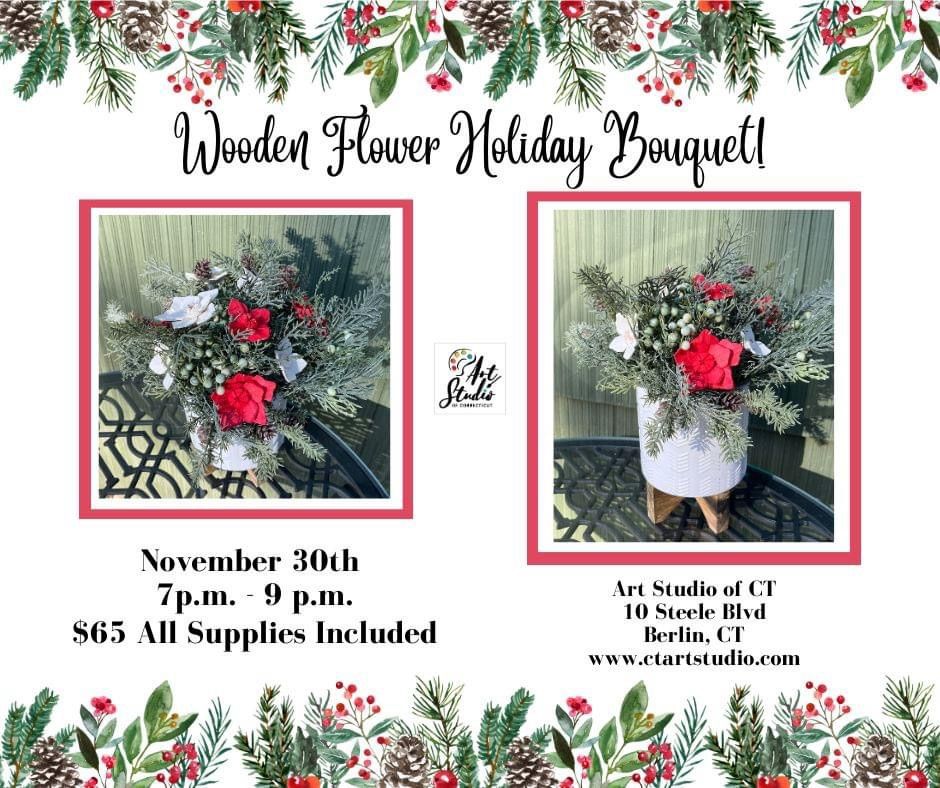 Wooden Holiday Bouquet 