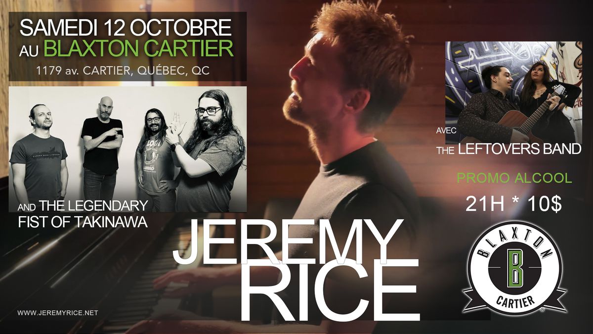 JEREMY RICE au BLAXTON CARTIER