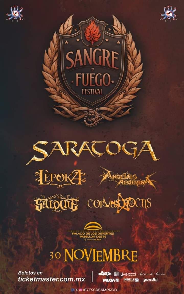 SARATOGA EN FESTIVAL SANGRE Y FUEGO - M\u00c9XICO 