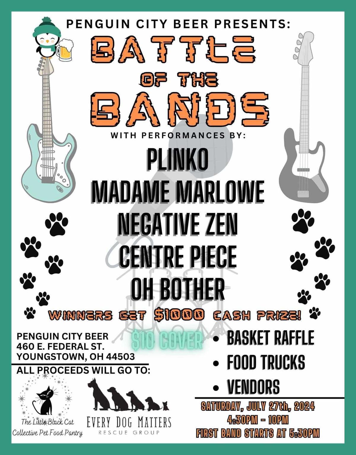 Battle of the Bands- benefitting The Little Black Cat Collective and Every Dog Matters