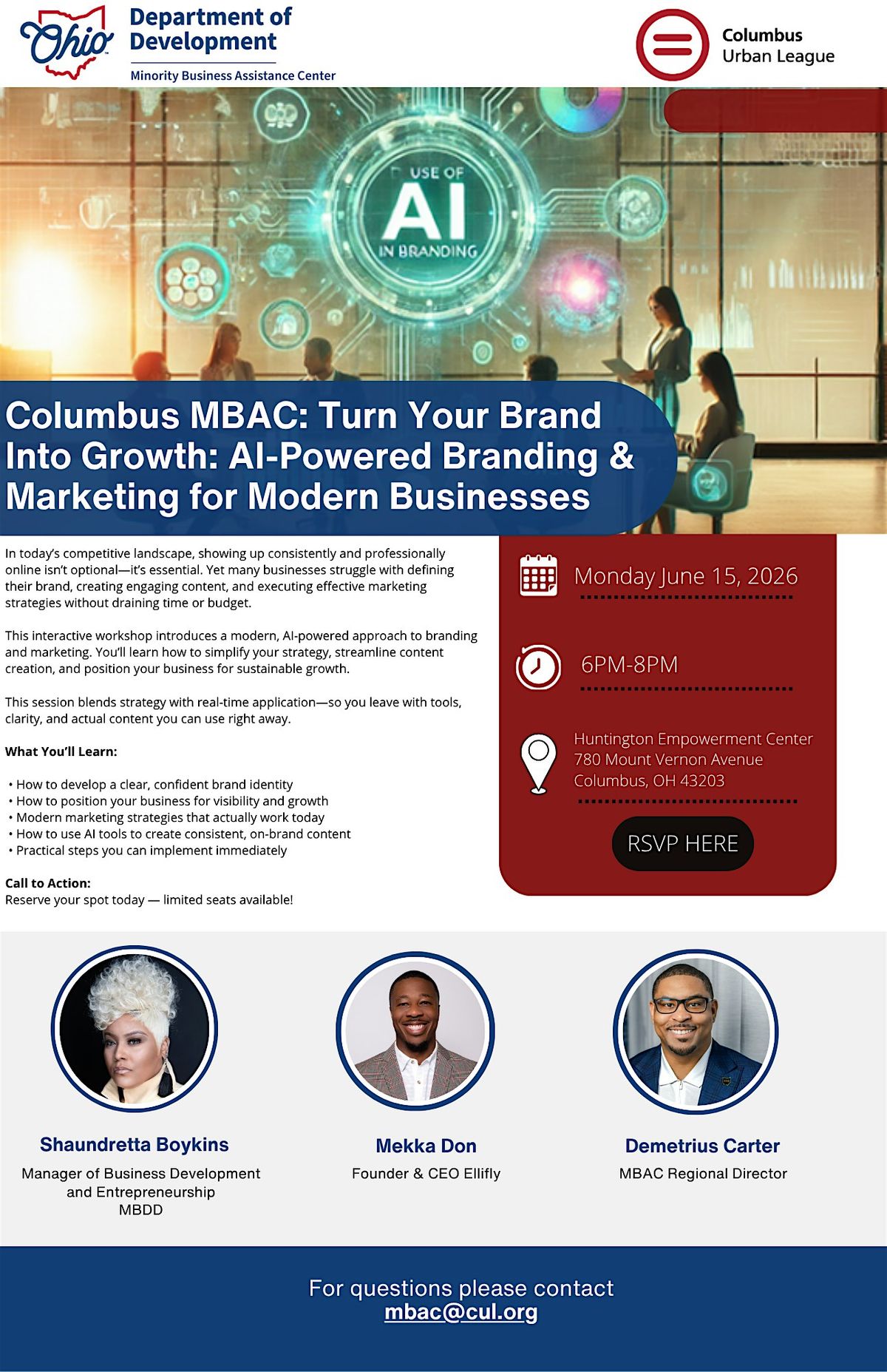 Columbus MBAC: Turn Your Brand Into Growth: AI-Powered Branding & Marketing