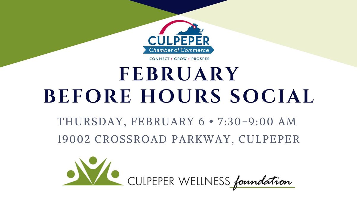 Before Hours Networking Event - Culpeper Wellness Foundation