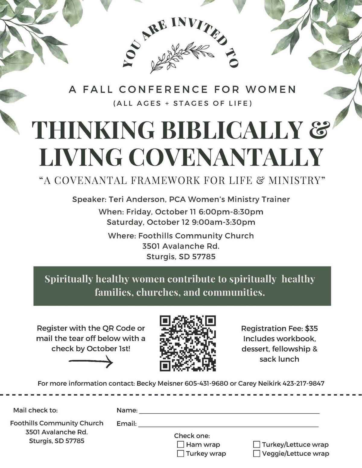 Conference at Foothills Community Church