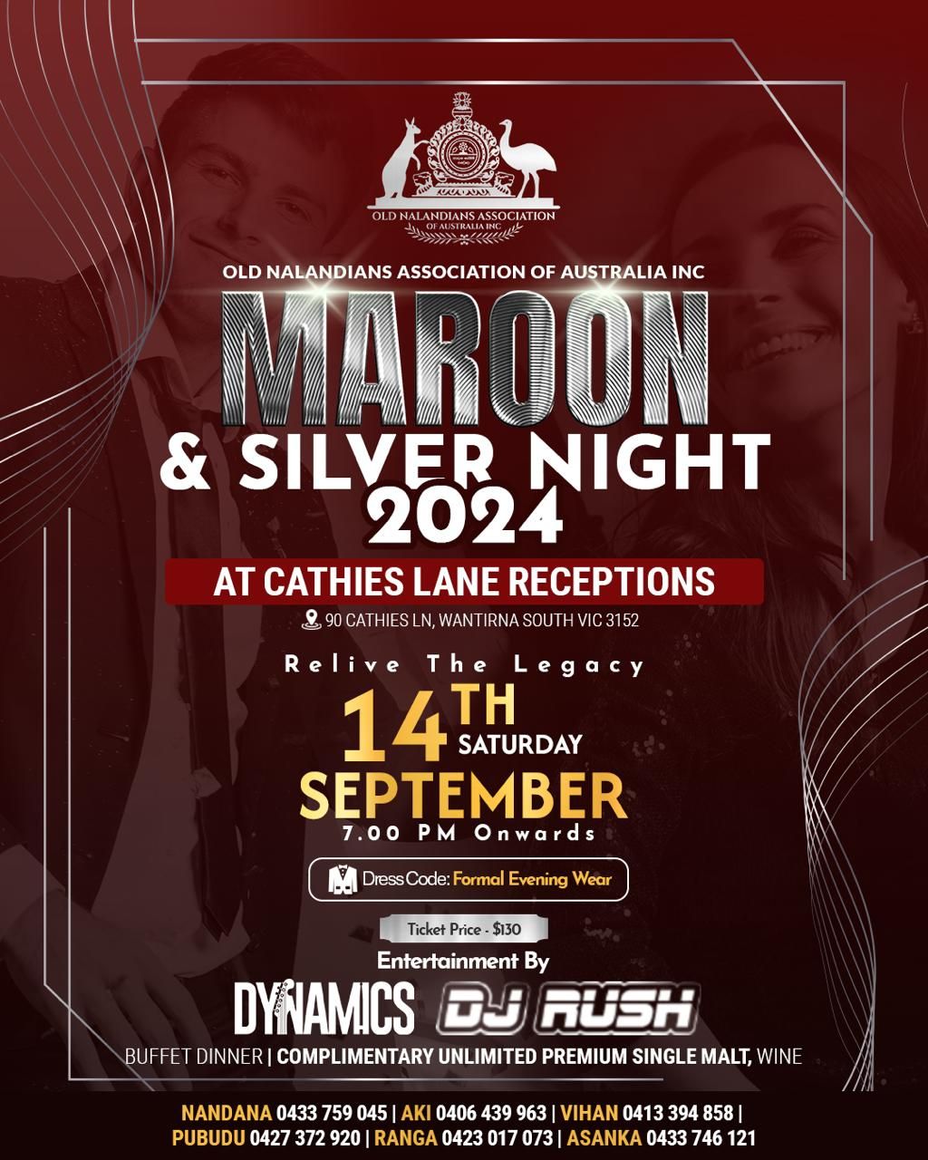 Nalanda Dinner Dance | Maroon & Silver Night 2024 