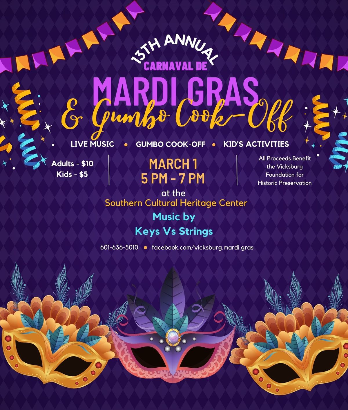 13th Annual Carnaval de Mardi Gras Gumbo Cook-Off