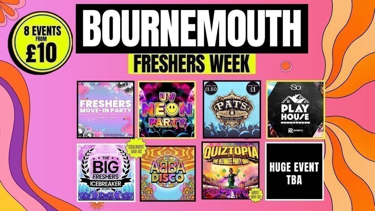 Bournemouth Freshers Week 2025 \ud83c\udfaa