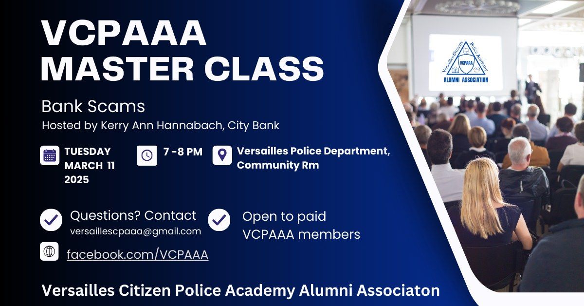 VCPAAA Master Class: Bank SCAMS