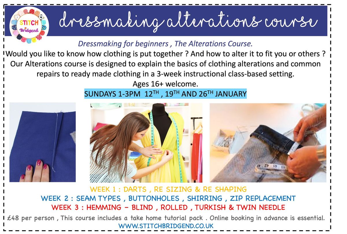 ALTERATIONS SEWING COURSE 2025 JANUARY