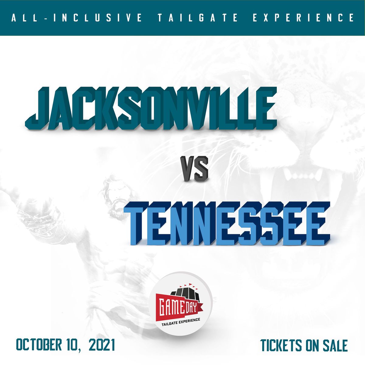 Jacksonville vs Tennessee All-Inclusive Tailgate Experience
