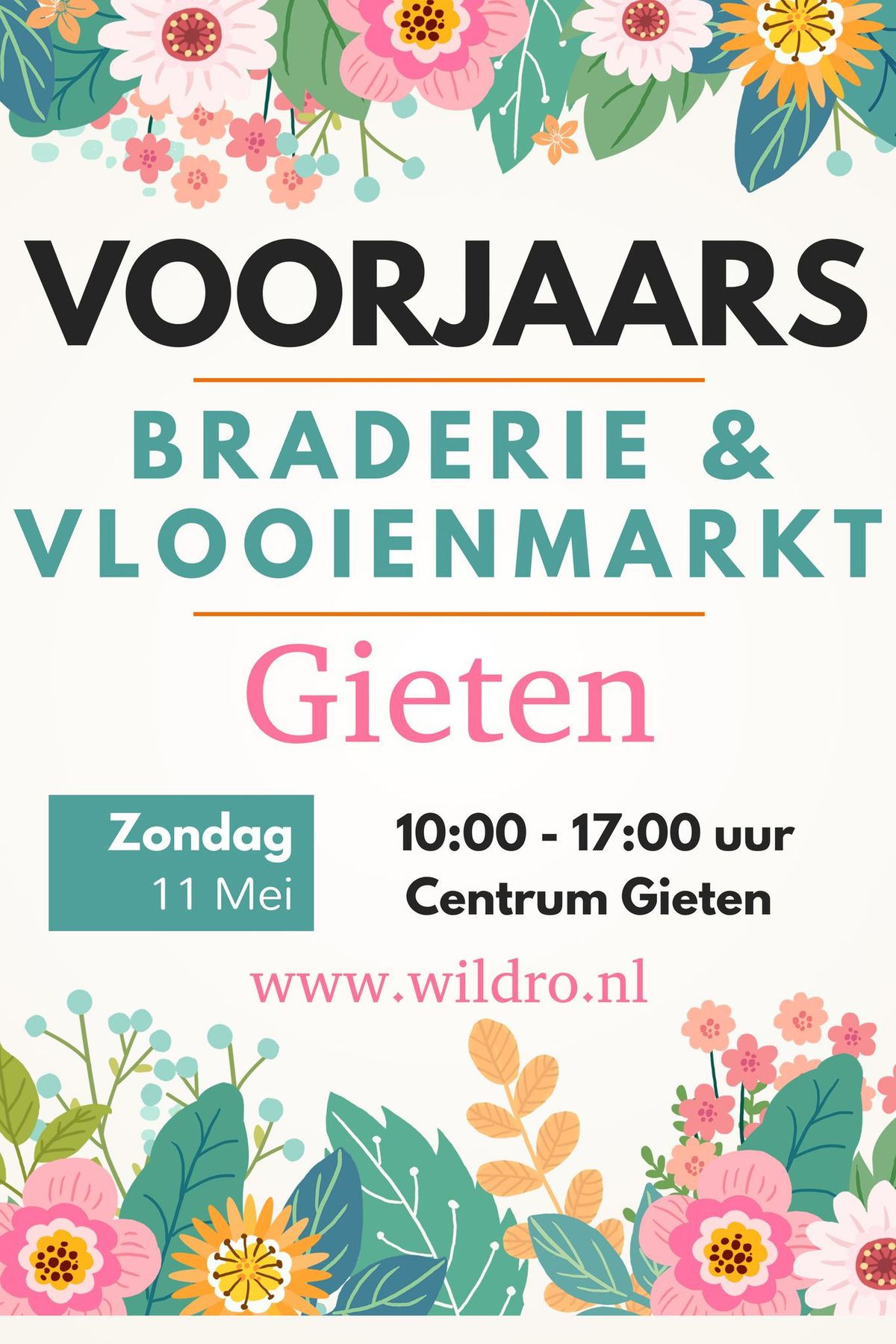 Voorjaarsmarkt zondag 11 mei  Gieten