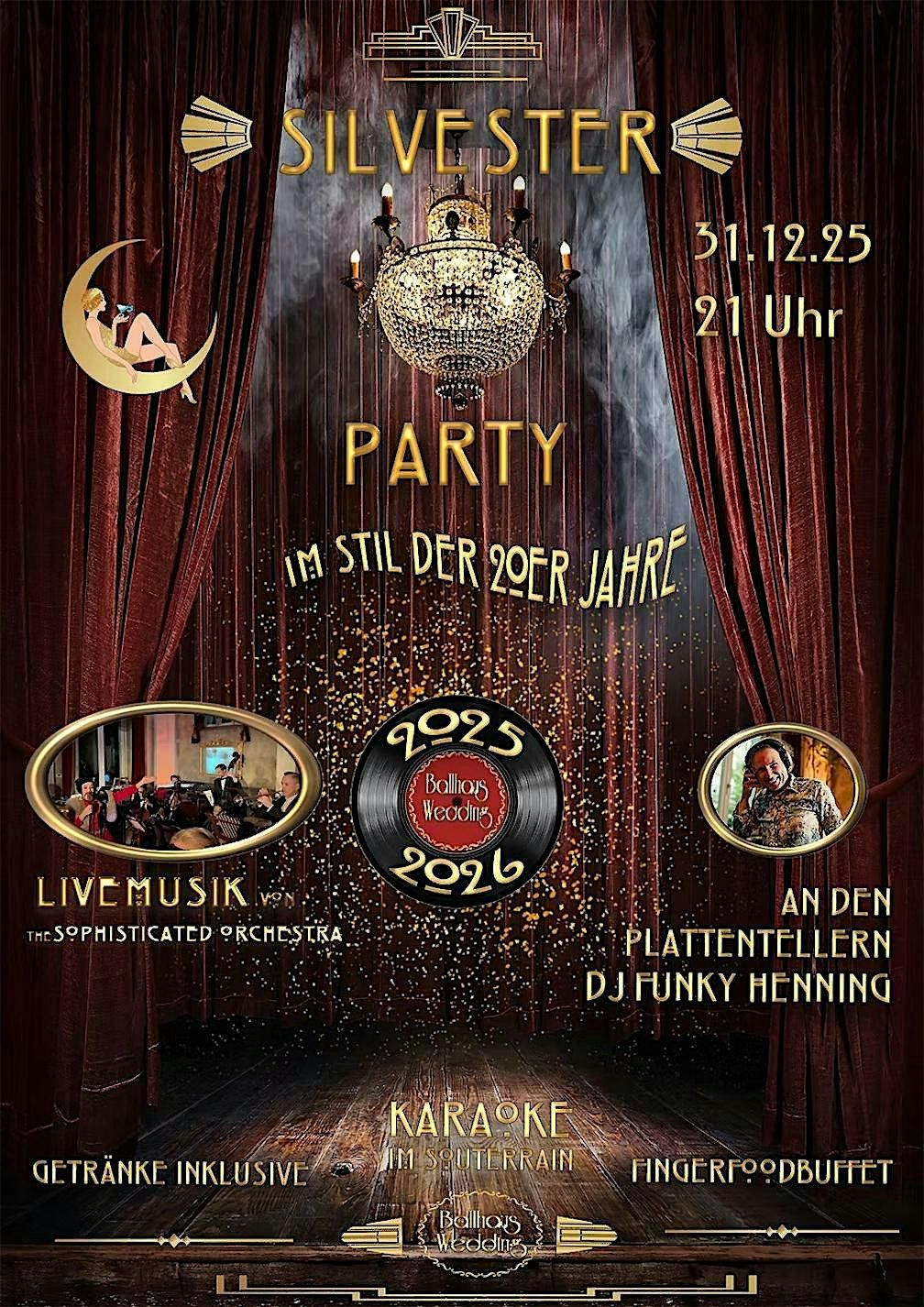 Silvesterparty im Stil der 20er Jahre - 2025 \/2026
