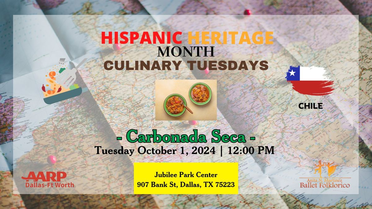 Hispanic Heritage Month - Culinary Tuesdays: Carbonada Seca (Chile) IN-PERSON