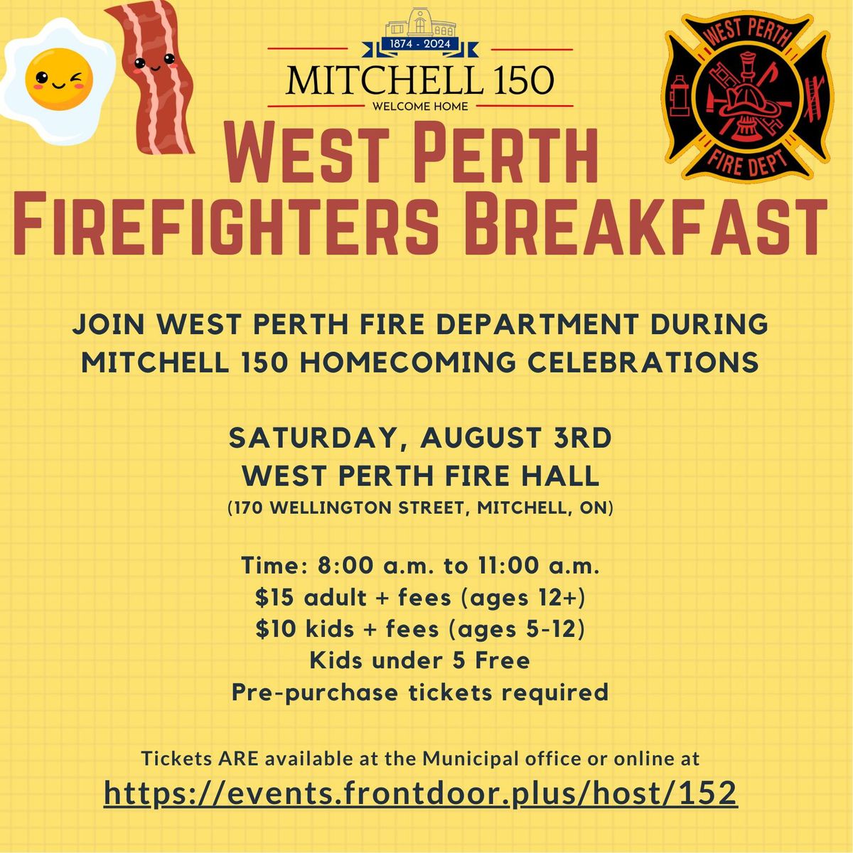 West Perth Fire Department and Mitchell 150 Homecoming Breakfast