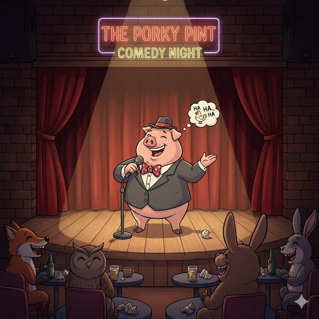 Porky pint comedy night