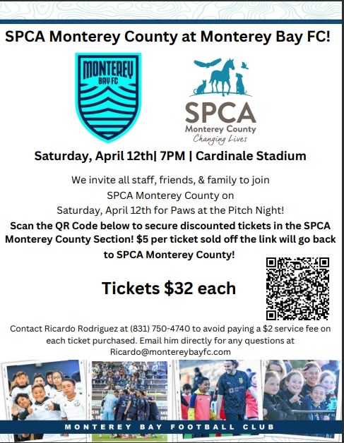 Monterey Bay FC SPCA Fundraiser 