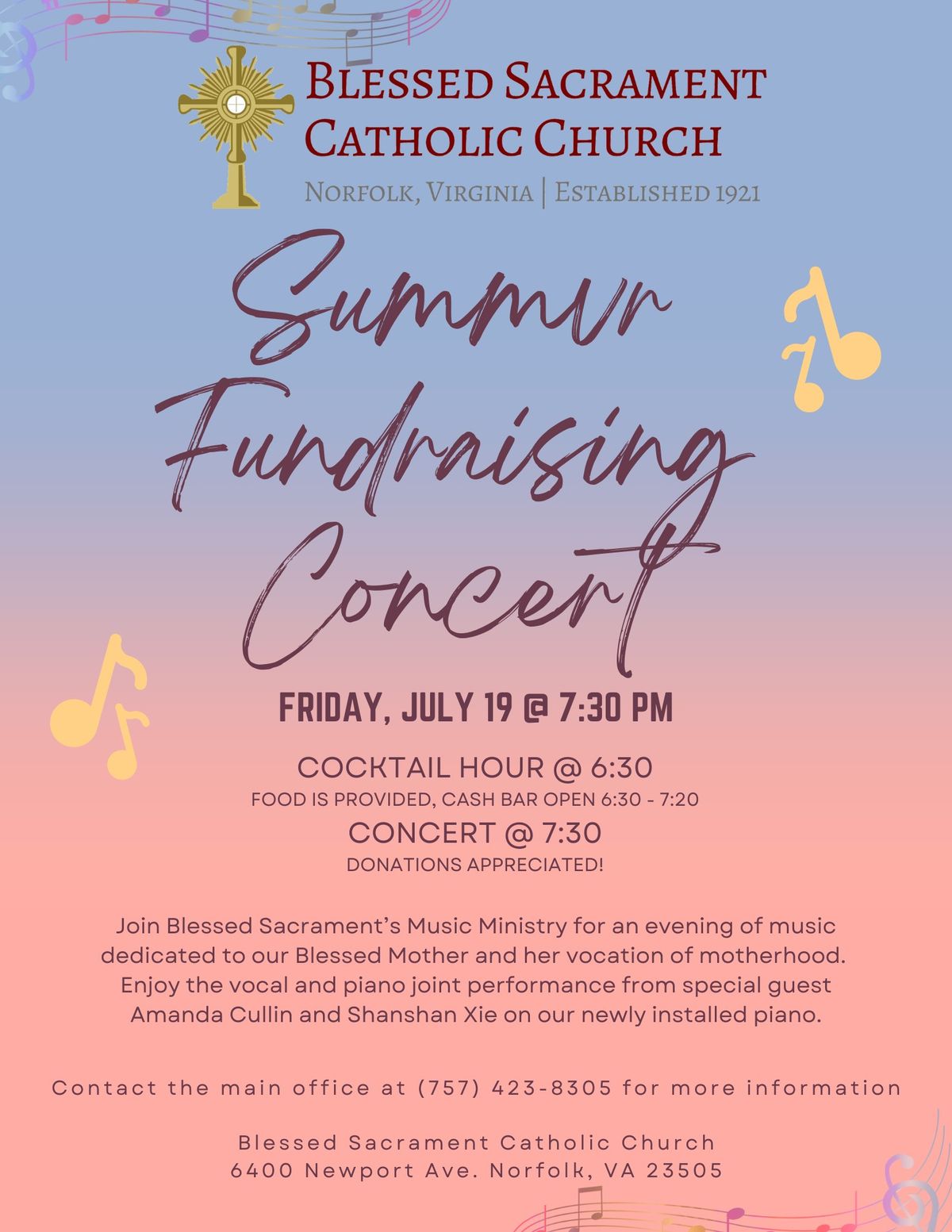 Summer Fundraising Concert