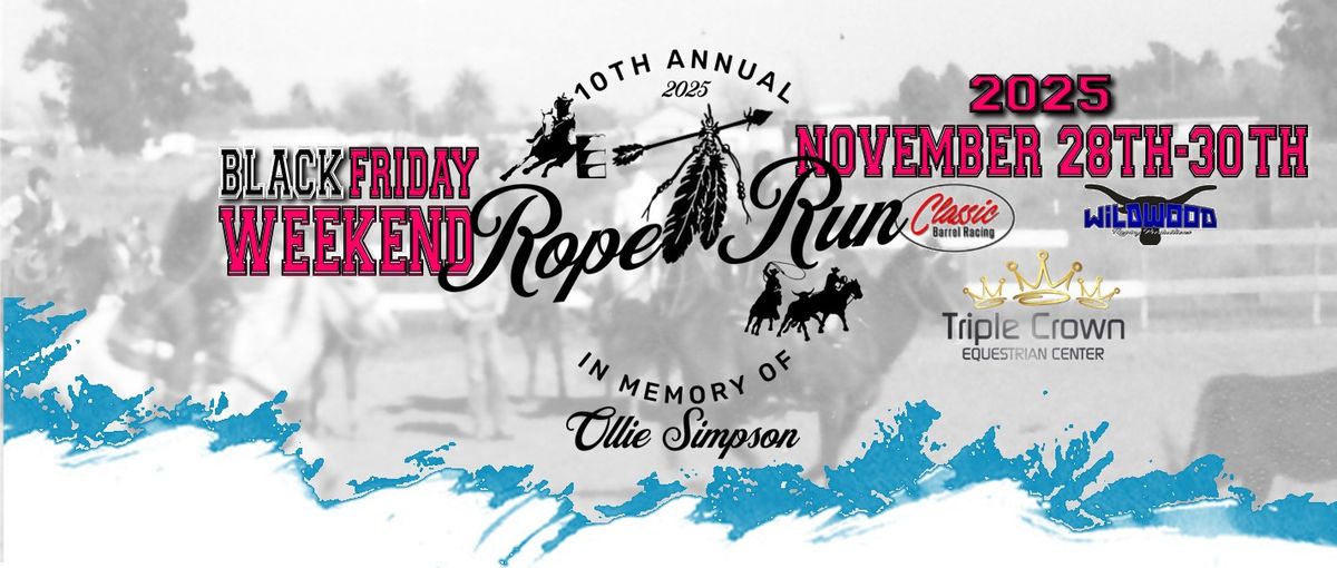 Rope & Run in Memory of Ollie Simpson BLACK FRIDAY Weekend