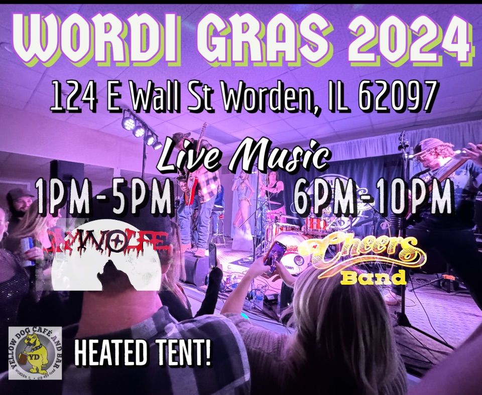 Cheers WORDI GRAS 2024, Yellow Dog Cafe & Bar, Worden, 10 February 2024