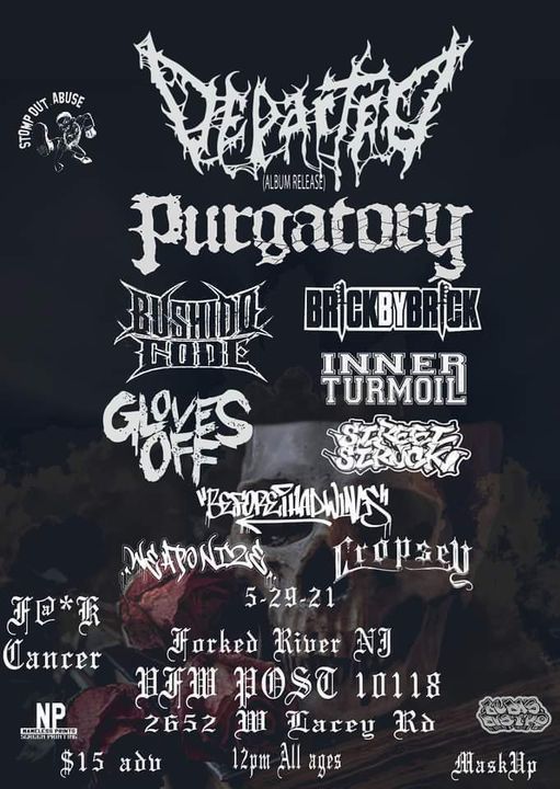 DEPARTED- ALBUM RELEASE SHOW w\/ PURGATORY BRICK BY BRICK AND MORE