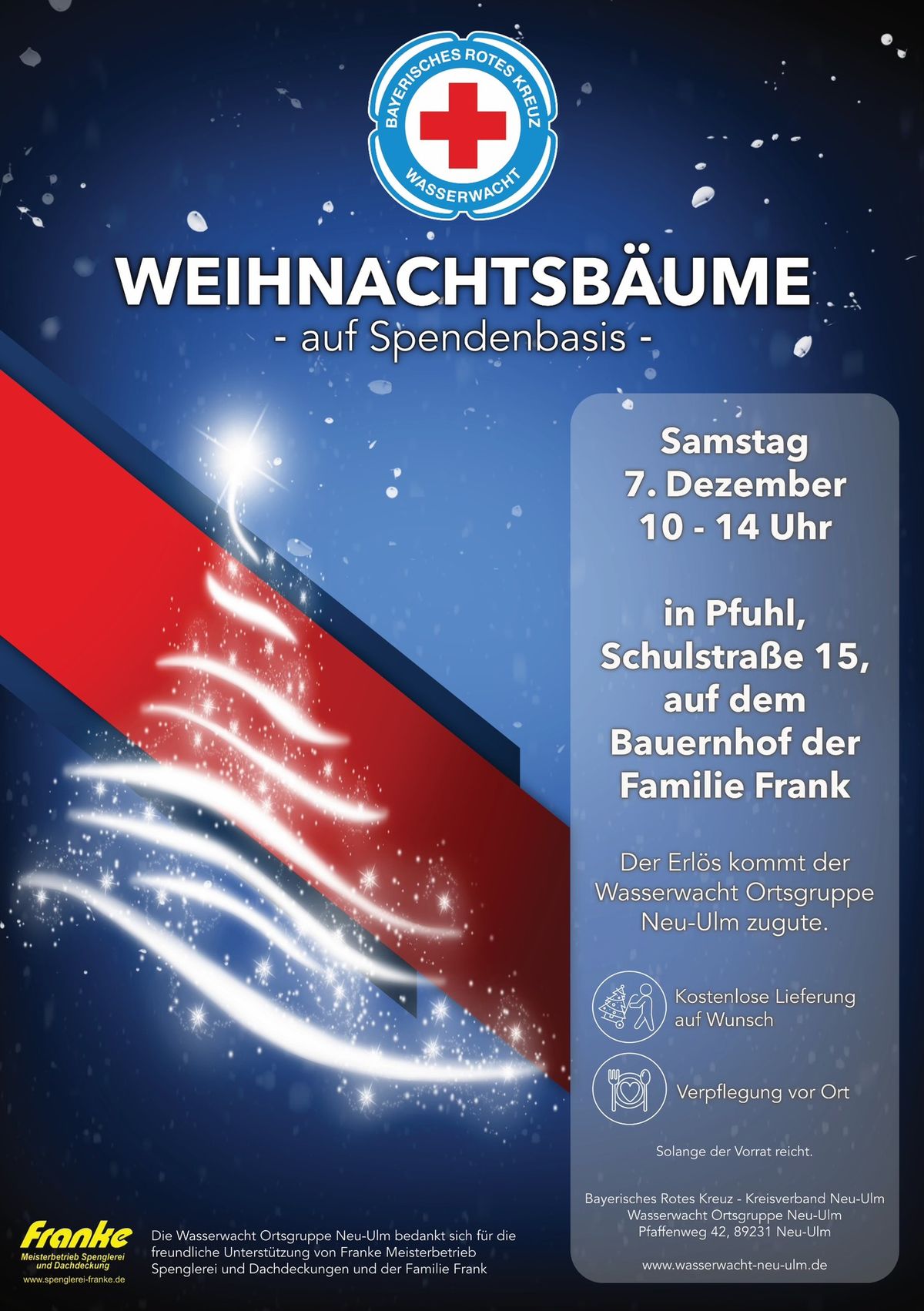 Weihnachtsb\u00e4ume auf Spendenbasis