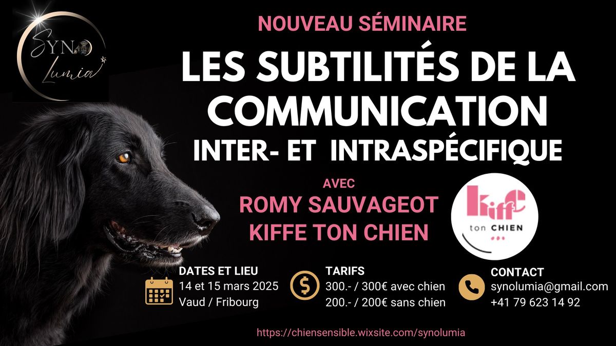 Les subtilit\u00e9s de la communication inter- et intrasp\u00e9cifique, avec Romy Sauvageot