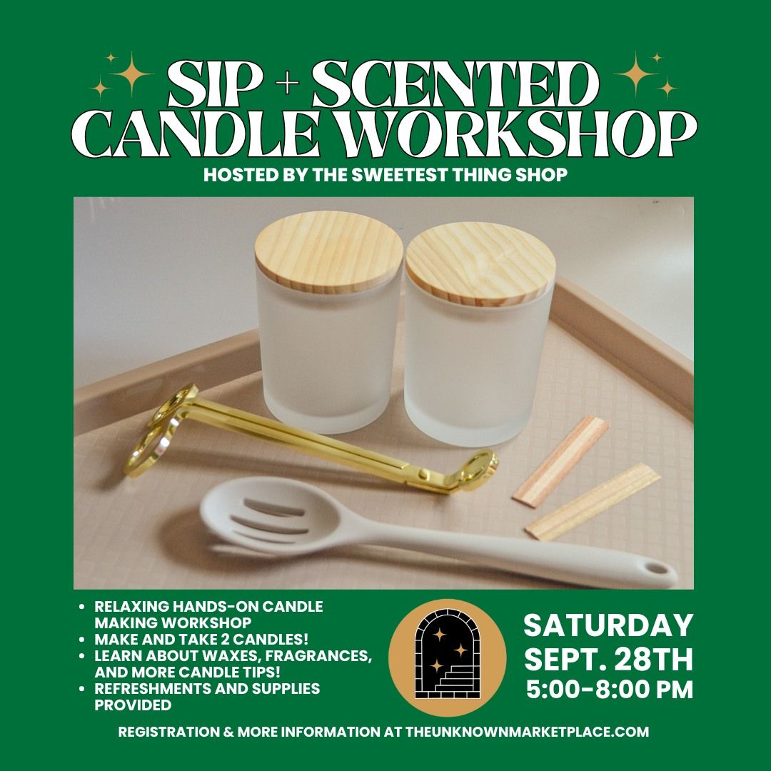 Sip + Scented Candle Workshop