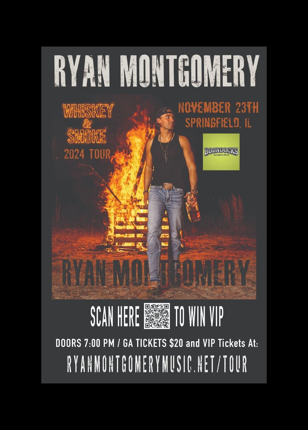 Ryan Montgomery- Whiskey & Smoke 2024 Tour I Boondocks Pub