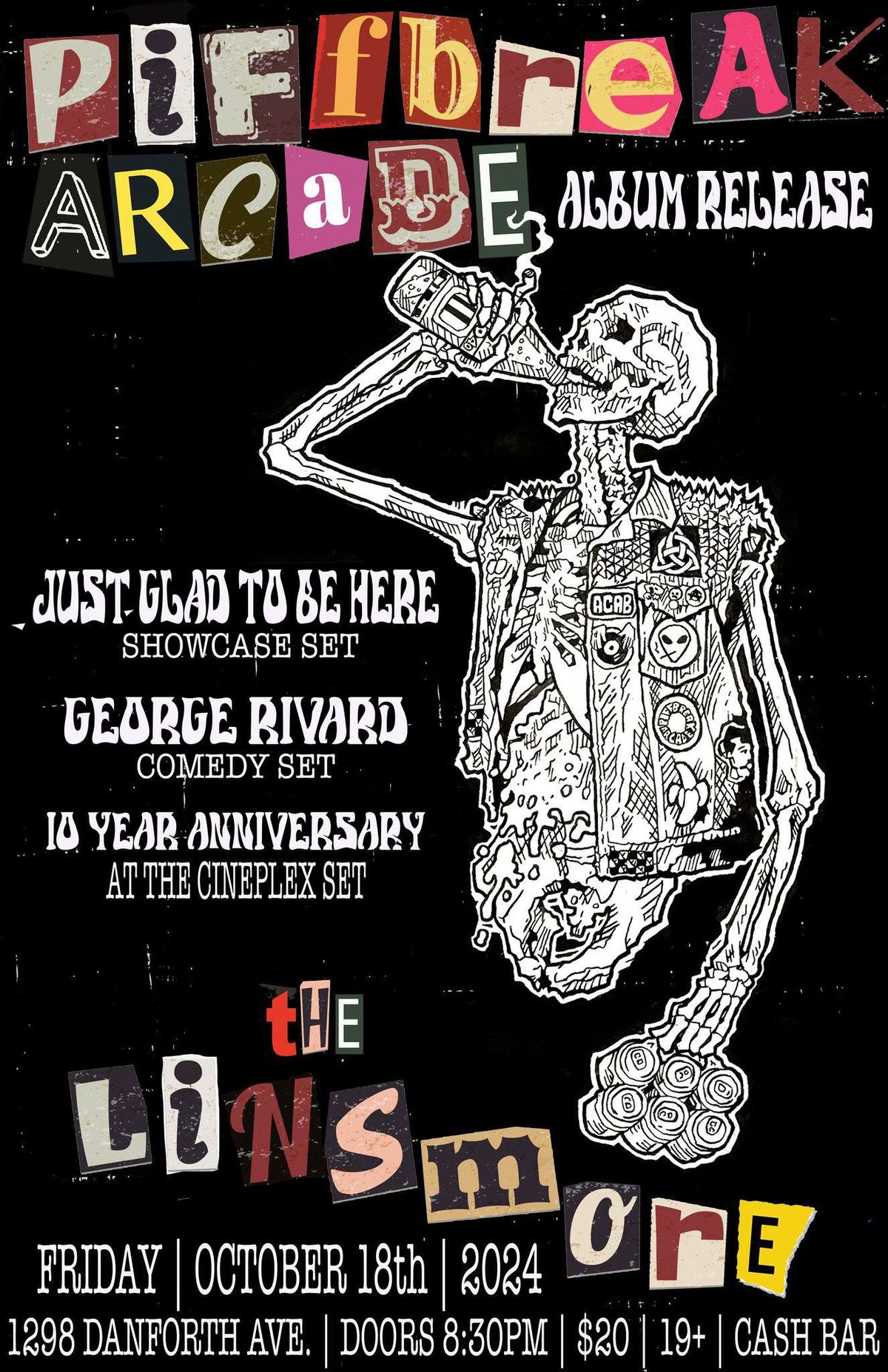 Piffbreak Arcade Album Release and 10 Year Anniversary Show Live at the Linsmore Tavern!