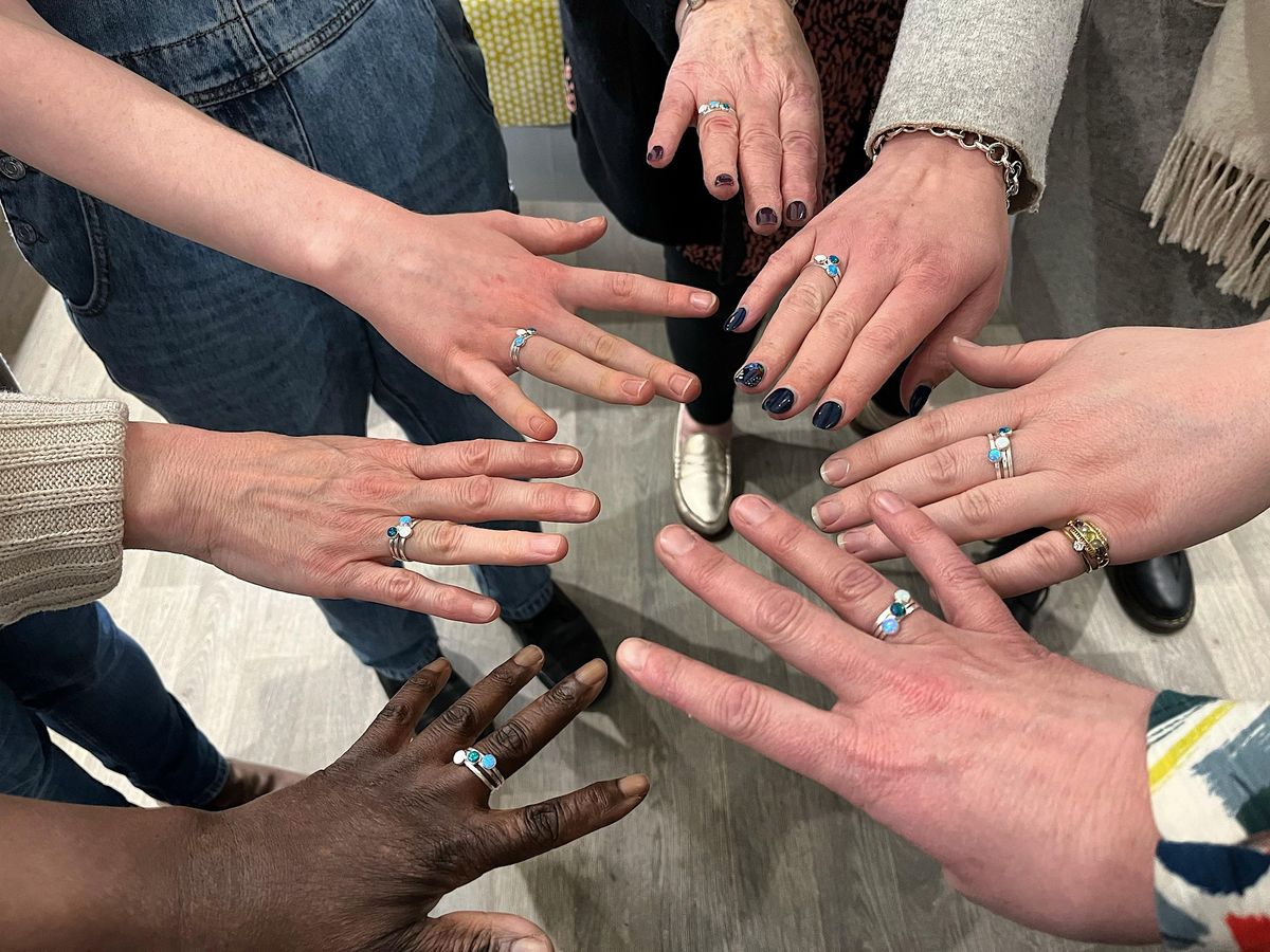 Silver Opal Stacking Rings