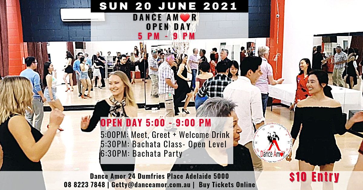 Bachata Class & Social Dancing - Dance Amor Open Day Sun 20 June 5 PM