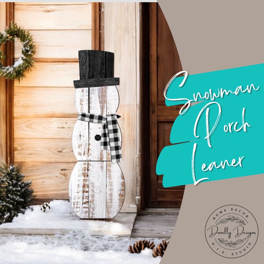 Rustic Snowman Porch Leaner