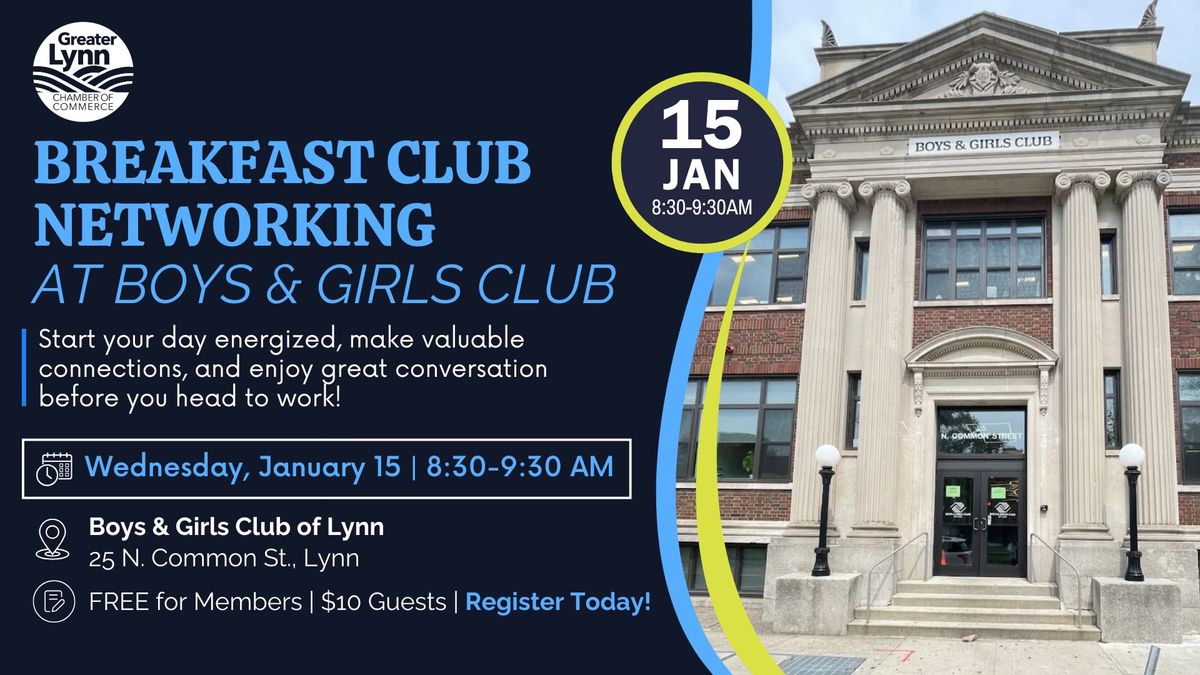 Breakfast Club at Boys & Girls Club of Lynn