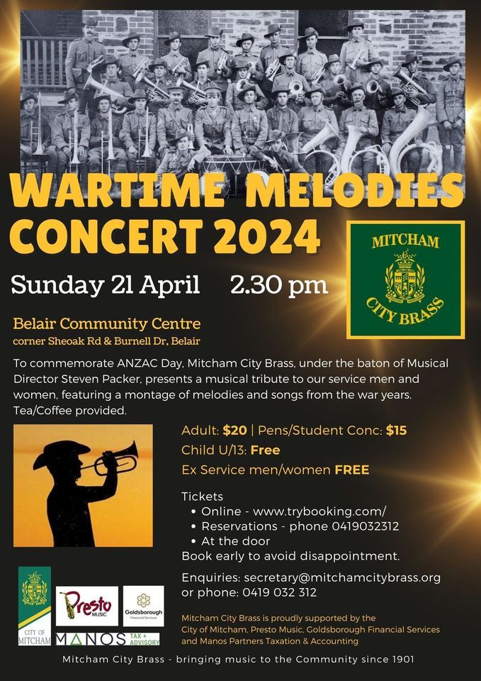 Mitcham City Brass presents "Wartime Melodies Concert 2024"