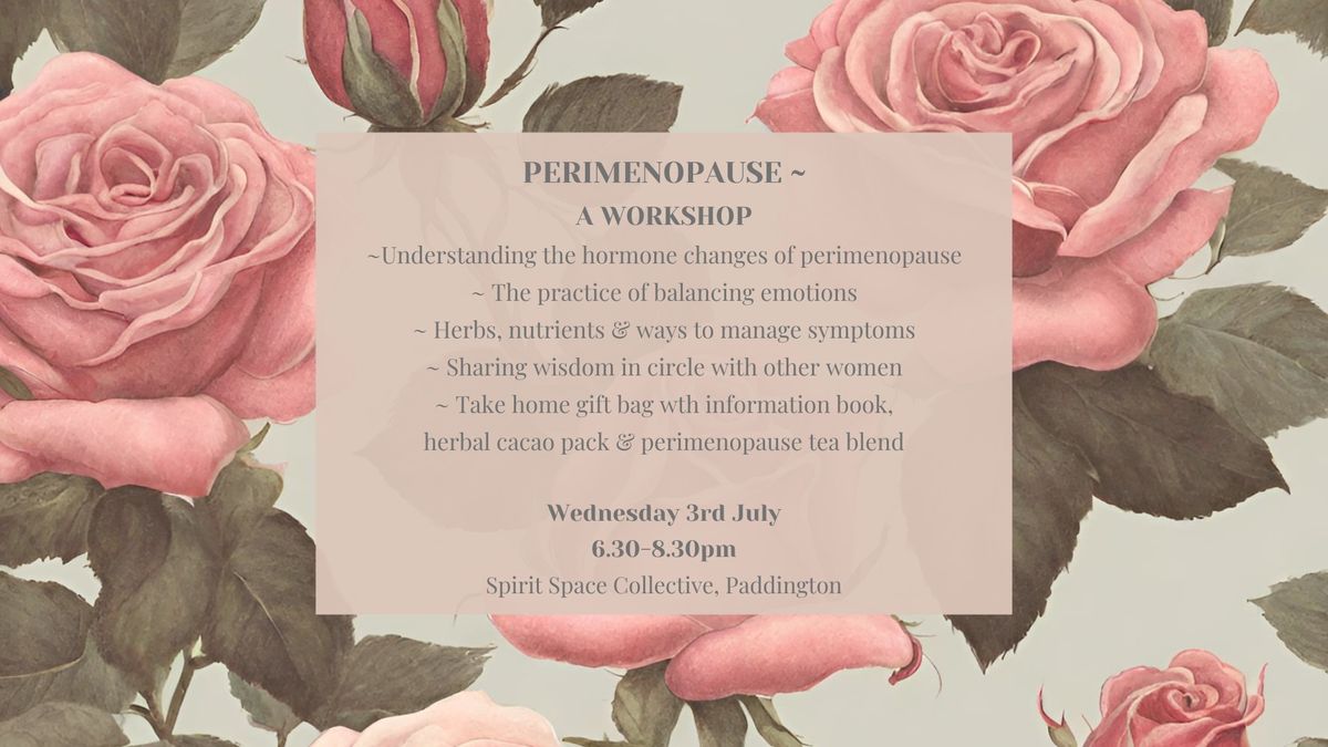 Lifting the veil - a perimenopause workshop