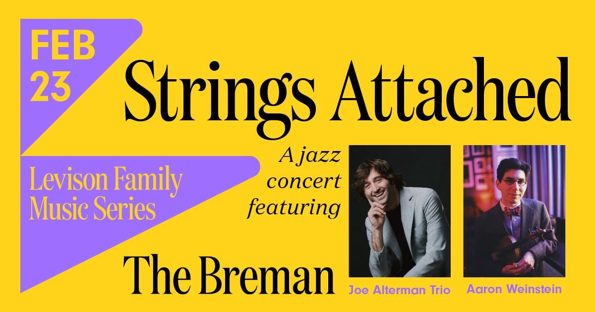  Strings Attached: The Joe Alterman Trio with special guest Aaron Weinstein