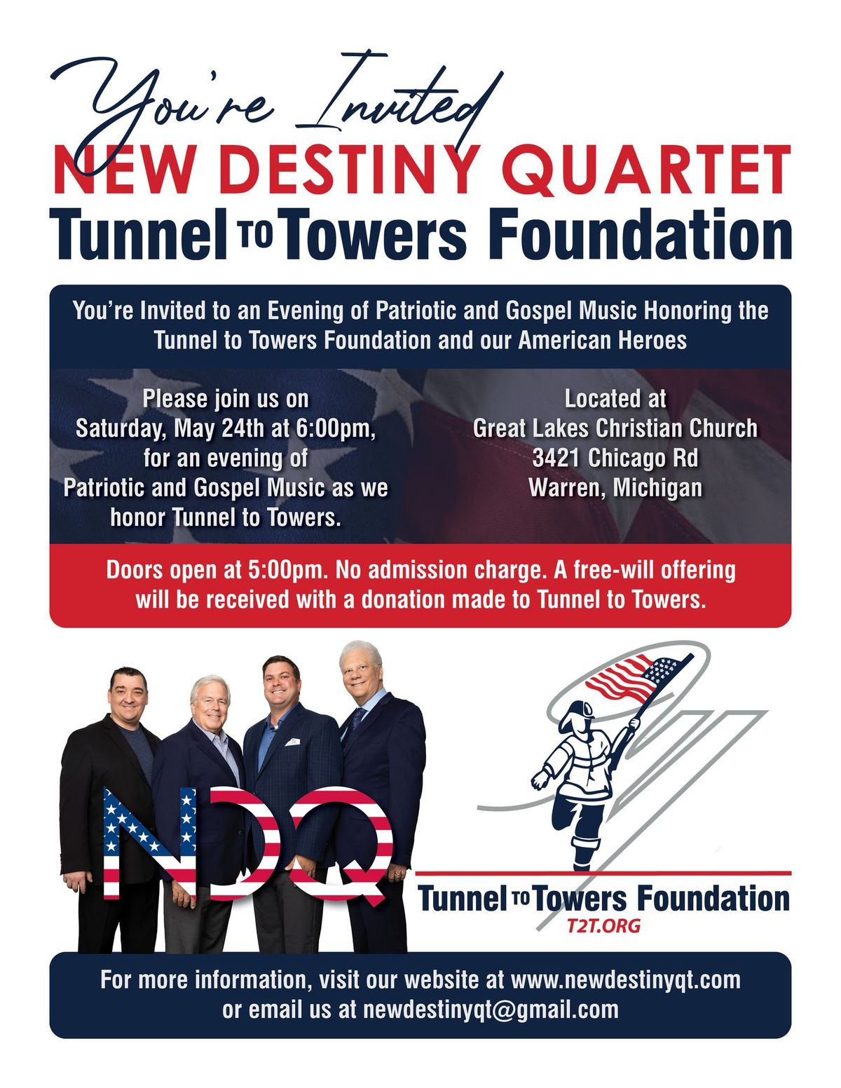 New Destiny Quartet Benefit Concert for Tunnel to Towers