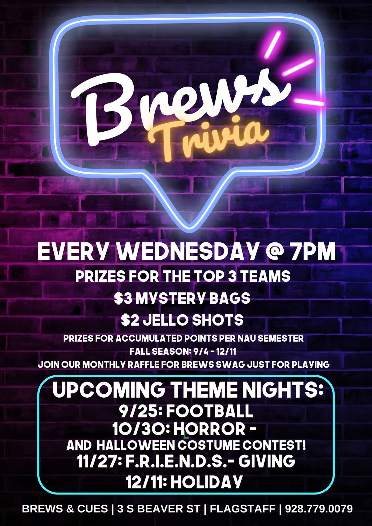 Brews Trivia: Football Night!