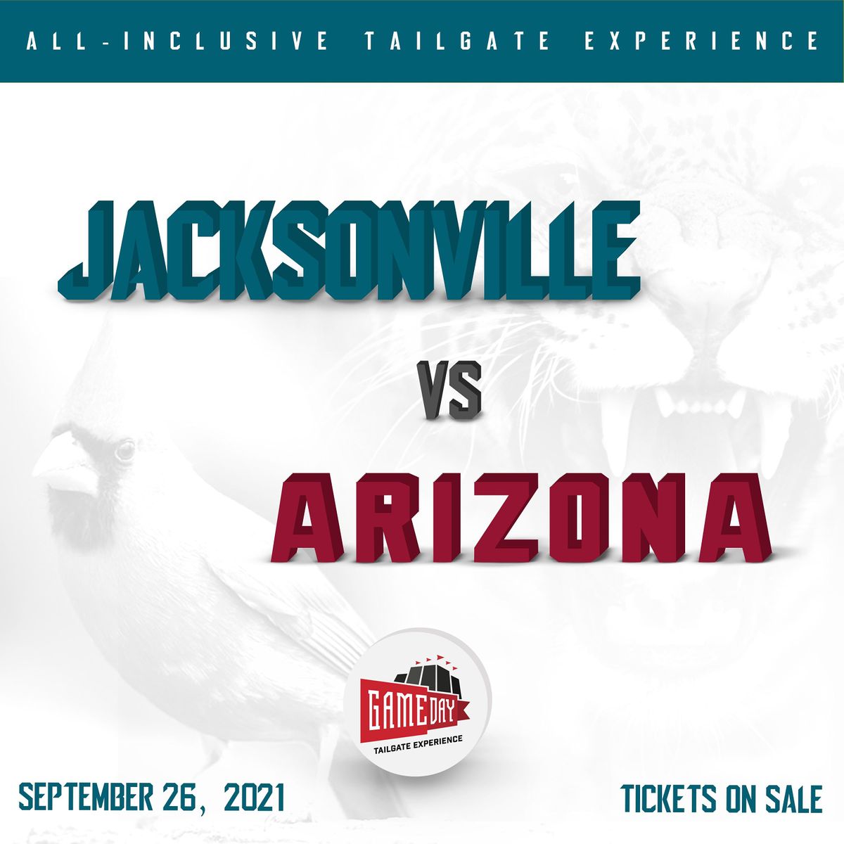 Jacksonville vs Arizona All-Inclusive Tailgate Experience